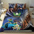 Marshall Islands Kwajalein Atoll Bedding Set Plumeria Sea Turtle with Polynesian Tribal