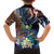 Marshall Islands Kwajalein Atoll Family Matching Off Shoulder Short Dress and Hawaiian Shirt Plumeria Sea Turtle with Polynesian Tribal