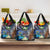 Marshall Islands Kwajalein Atoll Grocery Bag Plumeria Sea Turtle with Polynesian Tribal