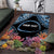 Personalised Nukuoro Micronesia Atoll Area Rug with Pacific Coral Reef