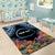 Personalised Nukuoro Micronesia Atoll Area Rug with Pacific Coral Reef