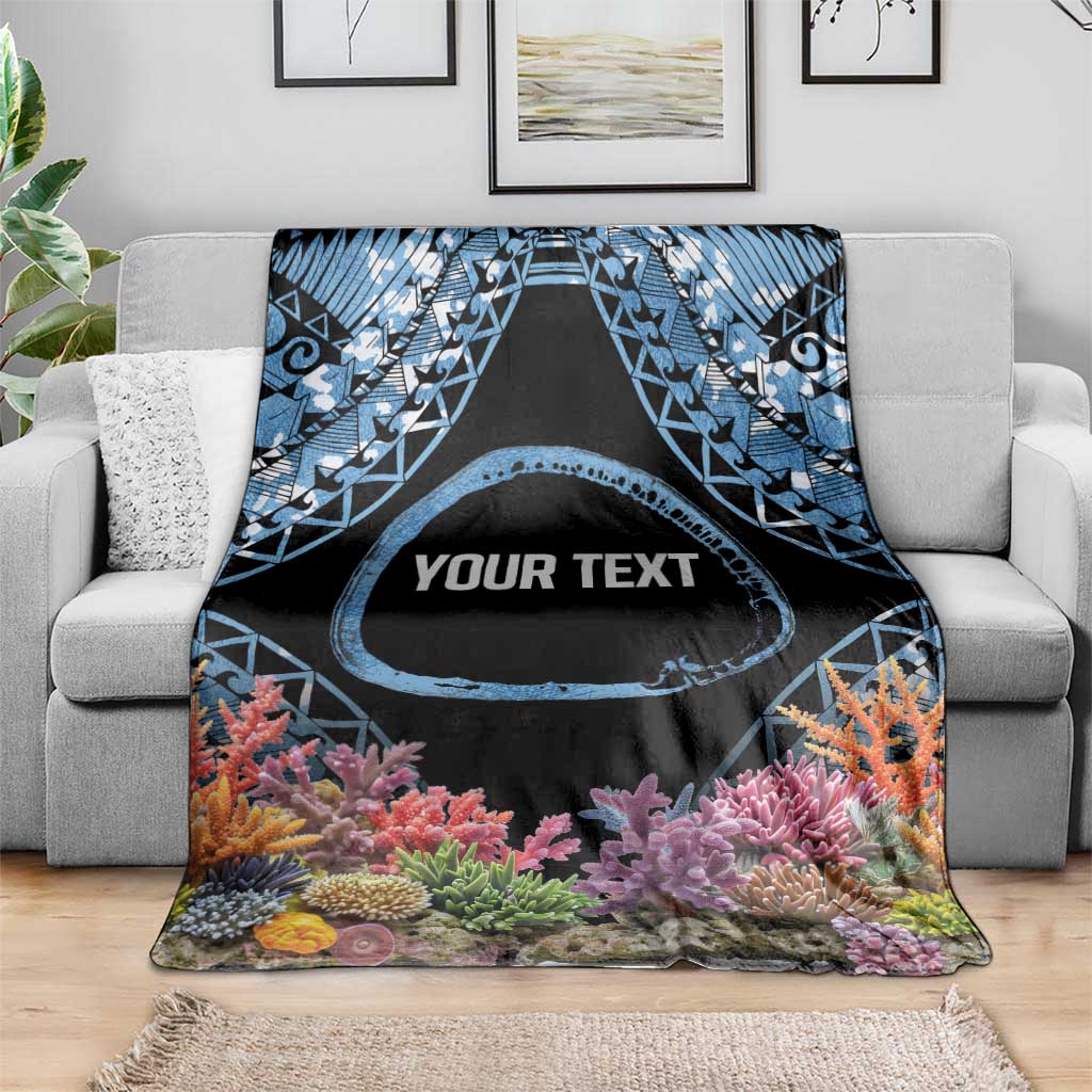 Personalised Nukuoro Micronesia Atoll Blanket with Pacific Coral Reef LT9 - Polynesian Pride