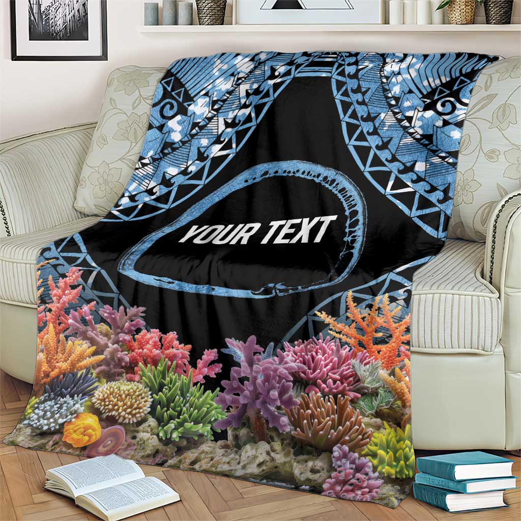 Personalised Nukuoro Micronesia Atoll Blanket with Pacific Coral Reef LT9 - Polynesian Pride