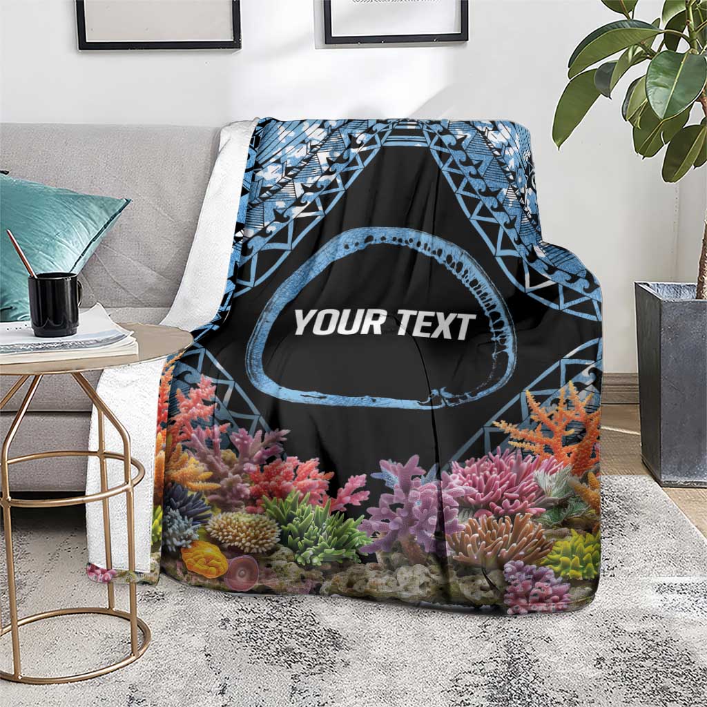 Personalised Nukuoro Micronesia Atoll Blanket with Pacific Coral Reef LT9 - Polynesian Pride