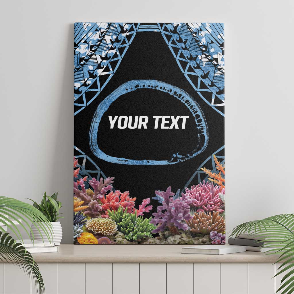 Personalised Nukuoro Micronesia Atoll Canvas Wall Art with Pacific Coral Reef LT9 - Polynesian Pride