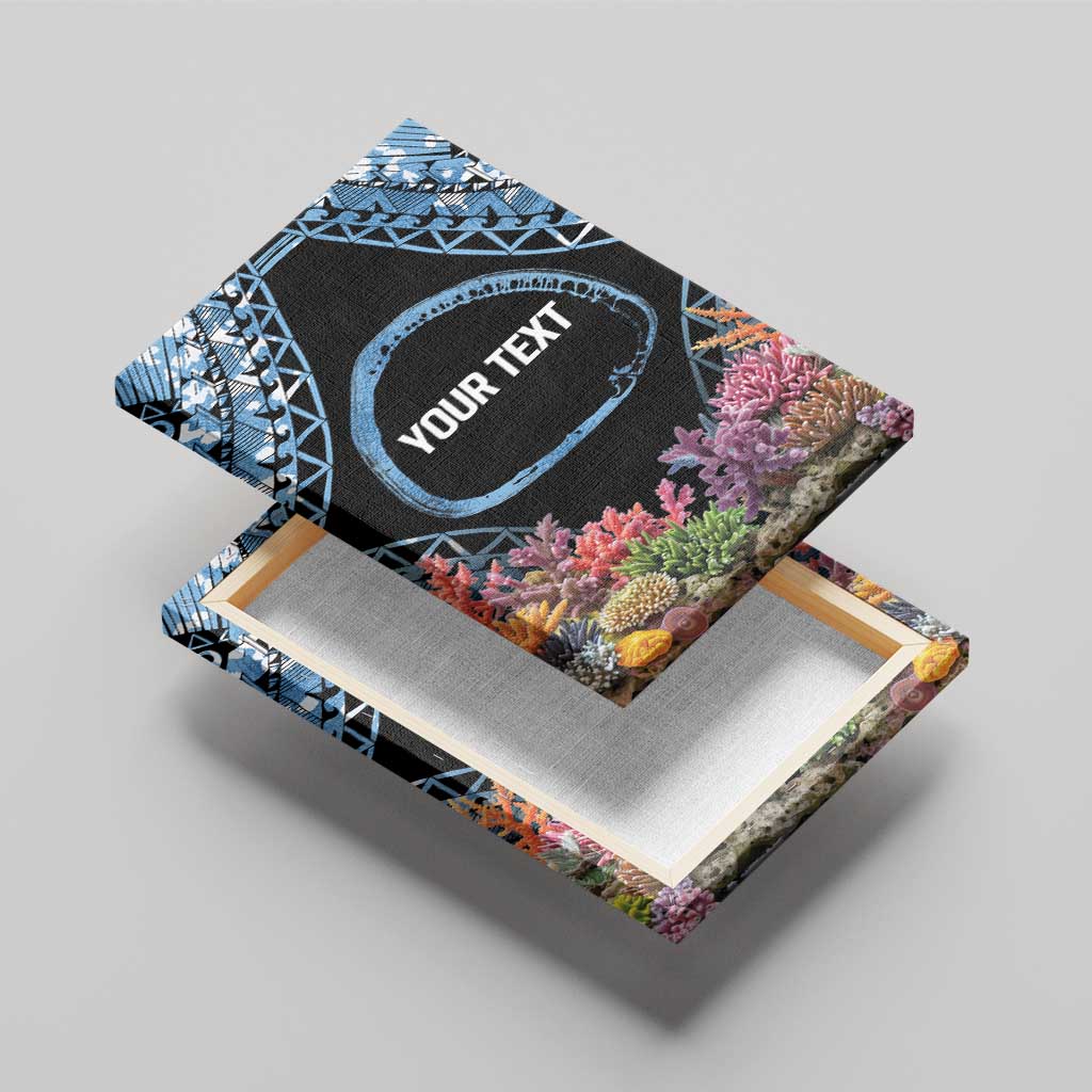 Personalised Nukuoro Micronesia Atoll Canvas Wall Art with Pacific Coral Reef LT9 - Polynesian Pride