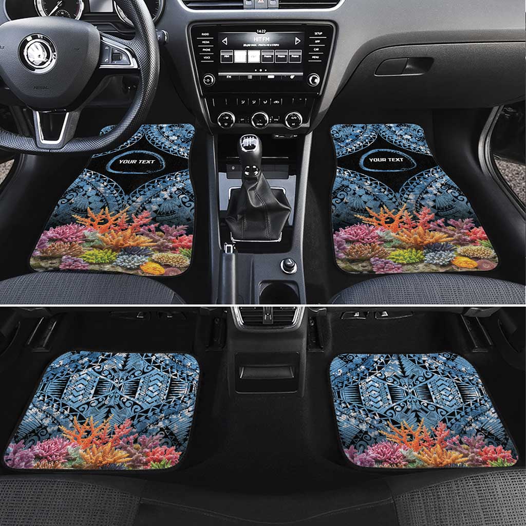 Personalised Nukuoro Micronesia Atoll Car Mats with Pacific Coral Reef LT9 Set 4pcs Blue - Polynesian Pride