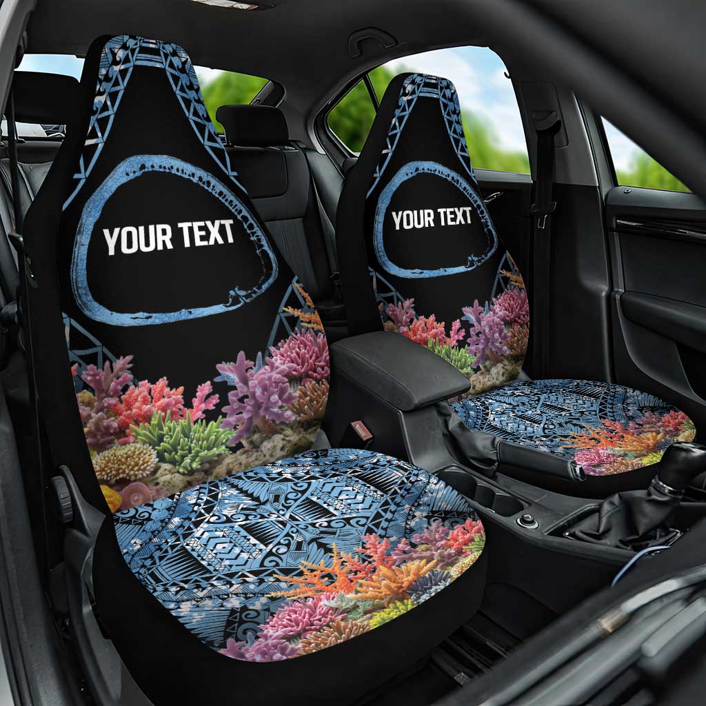 Personalised Nukuoro Micronesia Atoll Car Seat Cover with Pacific Coral Reef