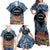 Personalised Nukuoro Micronesia Atoll Family Matching Off Shoulder Maxi Dress and Hawaiian Shirt with Pacific Coral Reef