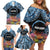 Personalised Nukuoro Micronesia Atoll Family Matching Off Shoulder Short Dress and Hawaiian Shirt with Pacific Coral Reef