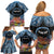 Personalised Nukuoro Micronesia Atoll Family Matching Off Shoulder Short Dress and Hawaiian Shirt with Pacific Coral Reef