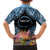 Personalised Nukuoro Micronesia Atoll Family Matching Puletasi and Hawaiian Shirt with Pacific Coral Reef