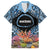 Personalised Nukuoro Micronesia Atoll Family Matching Puletasi and Hawaiian Shirt with Pacific Coral Reef