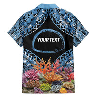 Personalised Nukuoro Micronesia Atoll Family Matching Tank Maxi Dress and Hawaiian Shirt with Pacific Coral Reef