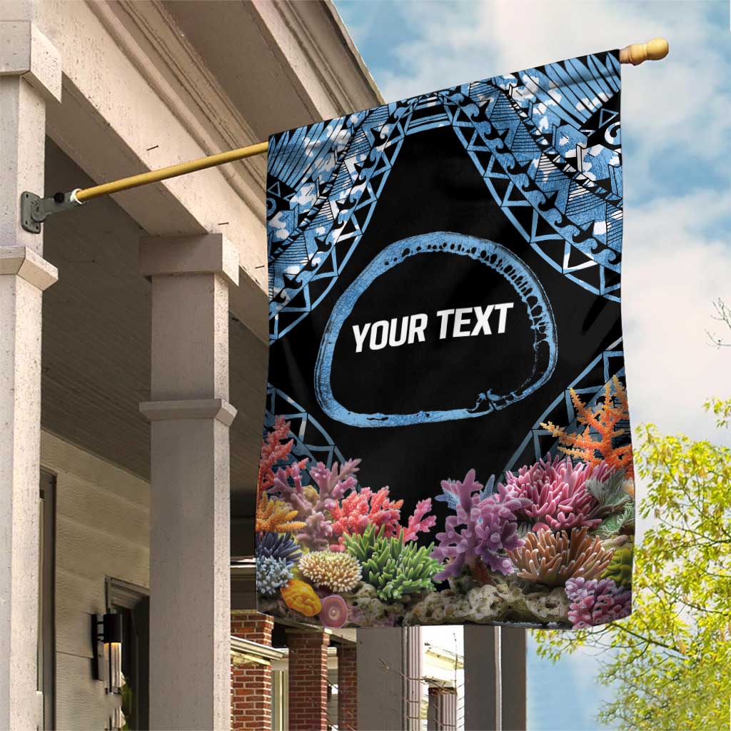 Personalised Nukuoro Micronesia Atoll Garden Flag with Pacific Coral Reef LT9 House Flag Blue - Polynesian Pride