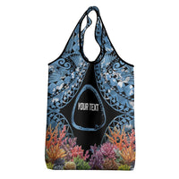 Personalised Nukuoro Micronesia Atoll Grocery Bag with Pacific Coral Reef LT9 - Polynesian Pride