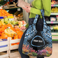 Personalised Nukuoro Micronesia Atoll Grocery Bag with Pacific Coral Reef LT9 - Polynesian Pride