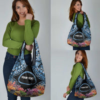 Personalised Nukuoro Micronesia Atoll Grocery Bag with Pacific Coral Reef LT9 - Polynesian Pride