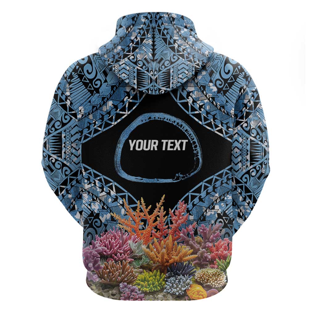 Personalised Nukuoro Micronesia Atoll Hoodie with Pacific Coral Reef LT9 - Polynesian Pride
