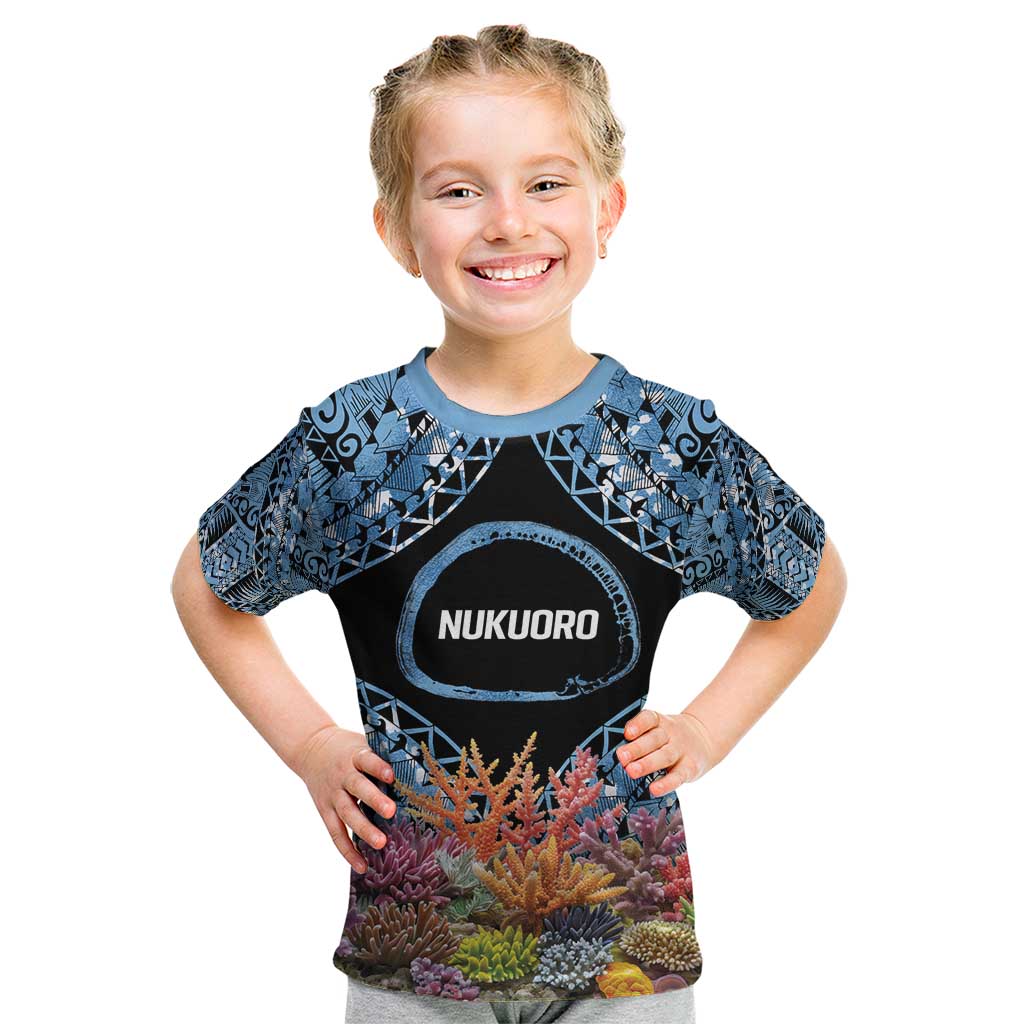 Personalised Nukuoro Micronesia Atoll Kid T Shirt with Pacific Coral Reef