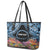 Personalised Nukuoro Micronesia Atoll Leather Tote Bag with Pacific Coral Reef