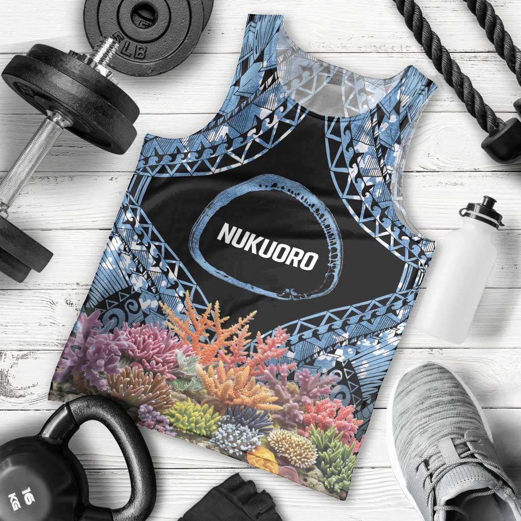 Personalised Nukuoro Micronesia Atoll Men Tank Top with Pacific Coral Reef LT9 - Polynesian Pride