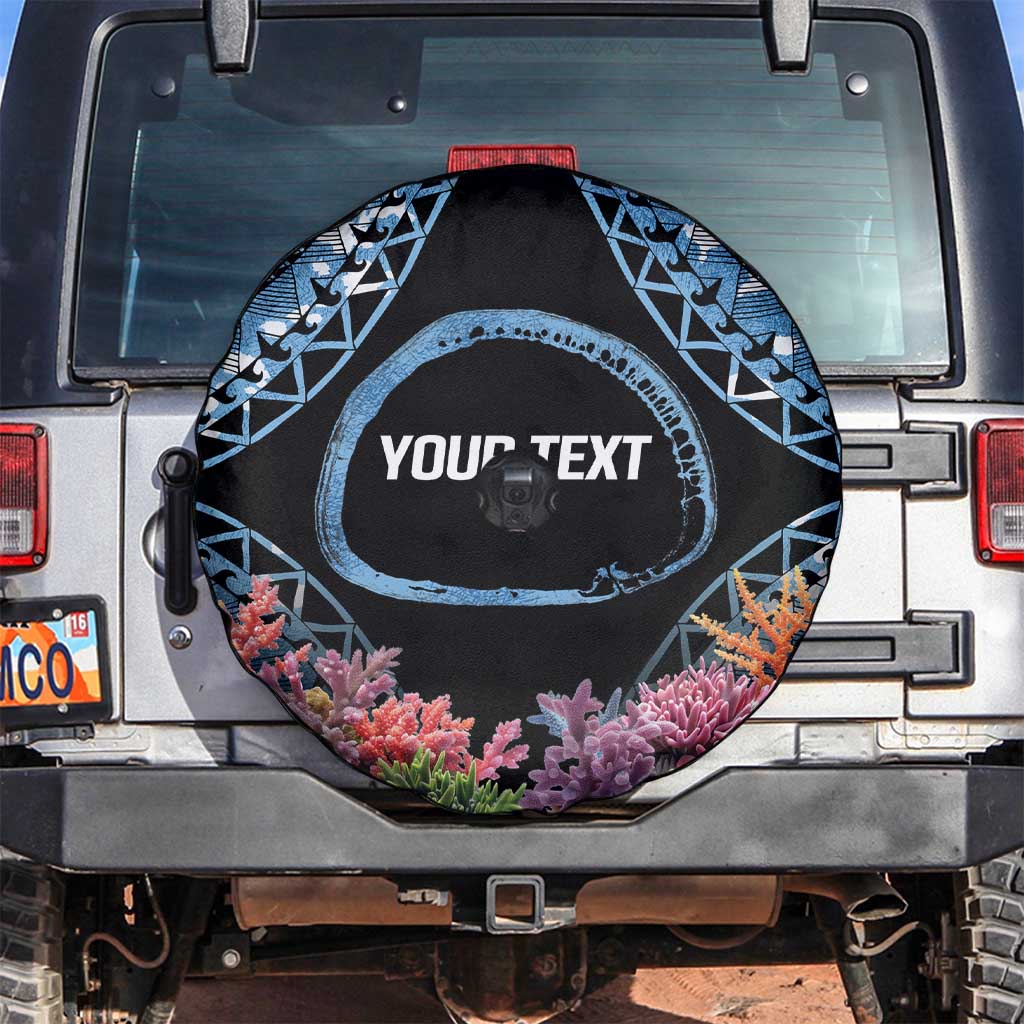 Personalised Nukuoro Micronesia Atoll Spare Tire Cover with Pacific Coral Reef LT9 Blue - Polynesian Pride