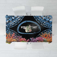 Personalised Nukuoro Micronesia Atoll Tablecloth with Pacific Coral Reef LT9 Blue - Polynesian Pride