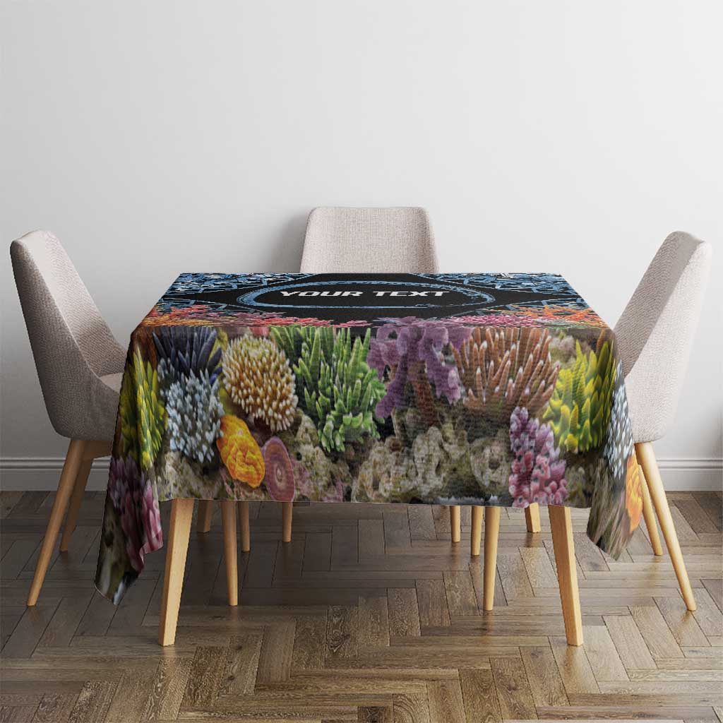 Personalised Nukuoro Micronesia Atoll Tablecloth with Pacific Coral Reef LT9 - Polynesian Pride