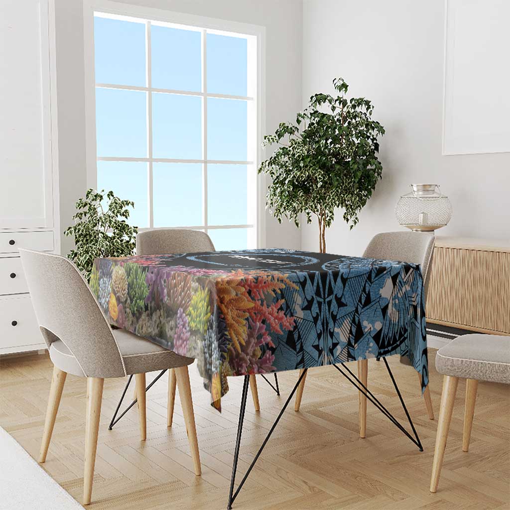 Personalised Nukuoro Micronesia Atoll Tablecloth with Pacific Coral Reef LT9 - Polynesian Pride