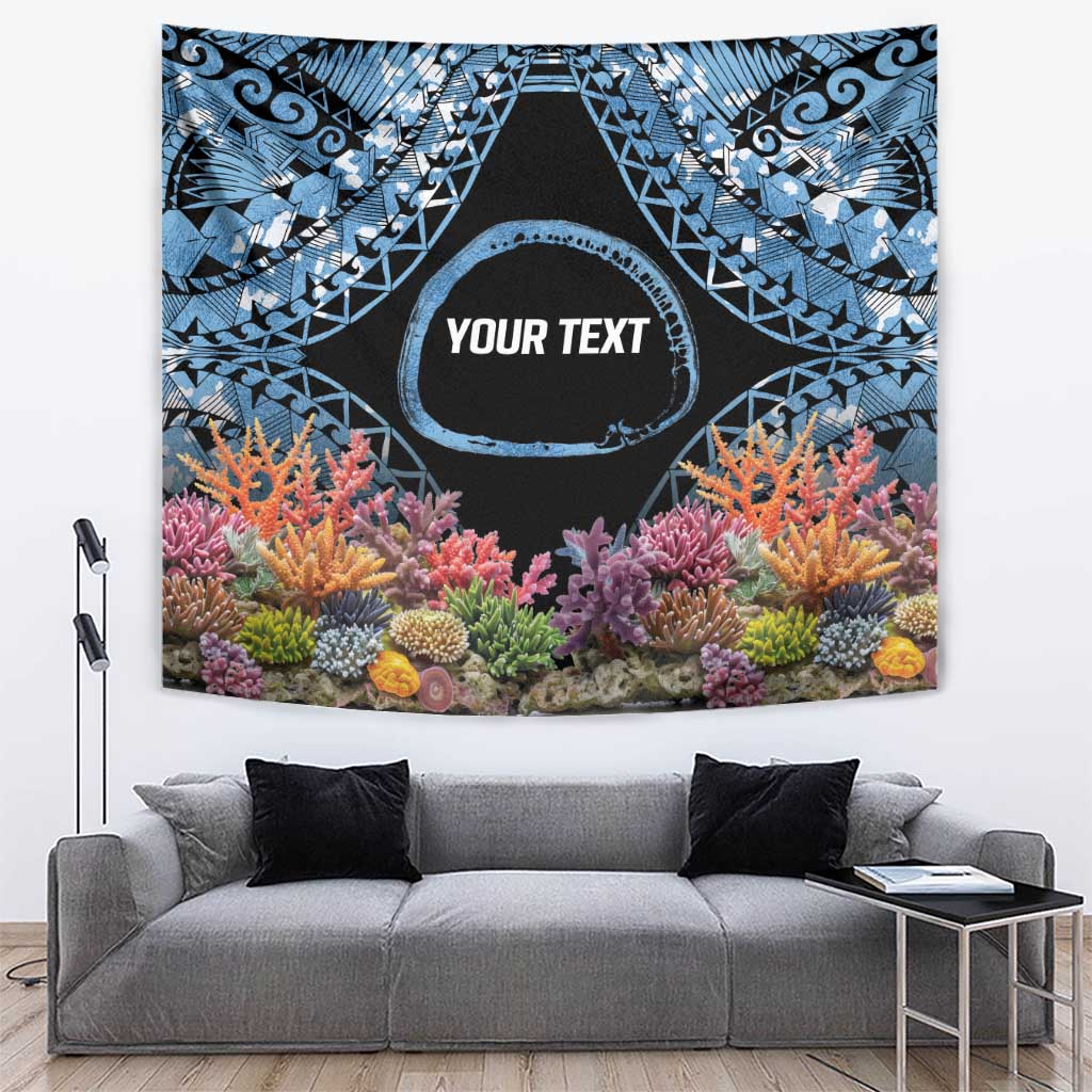 Personalised Nukuoro Micronesia Atoll Tapestry with Pacific Coral Reef