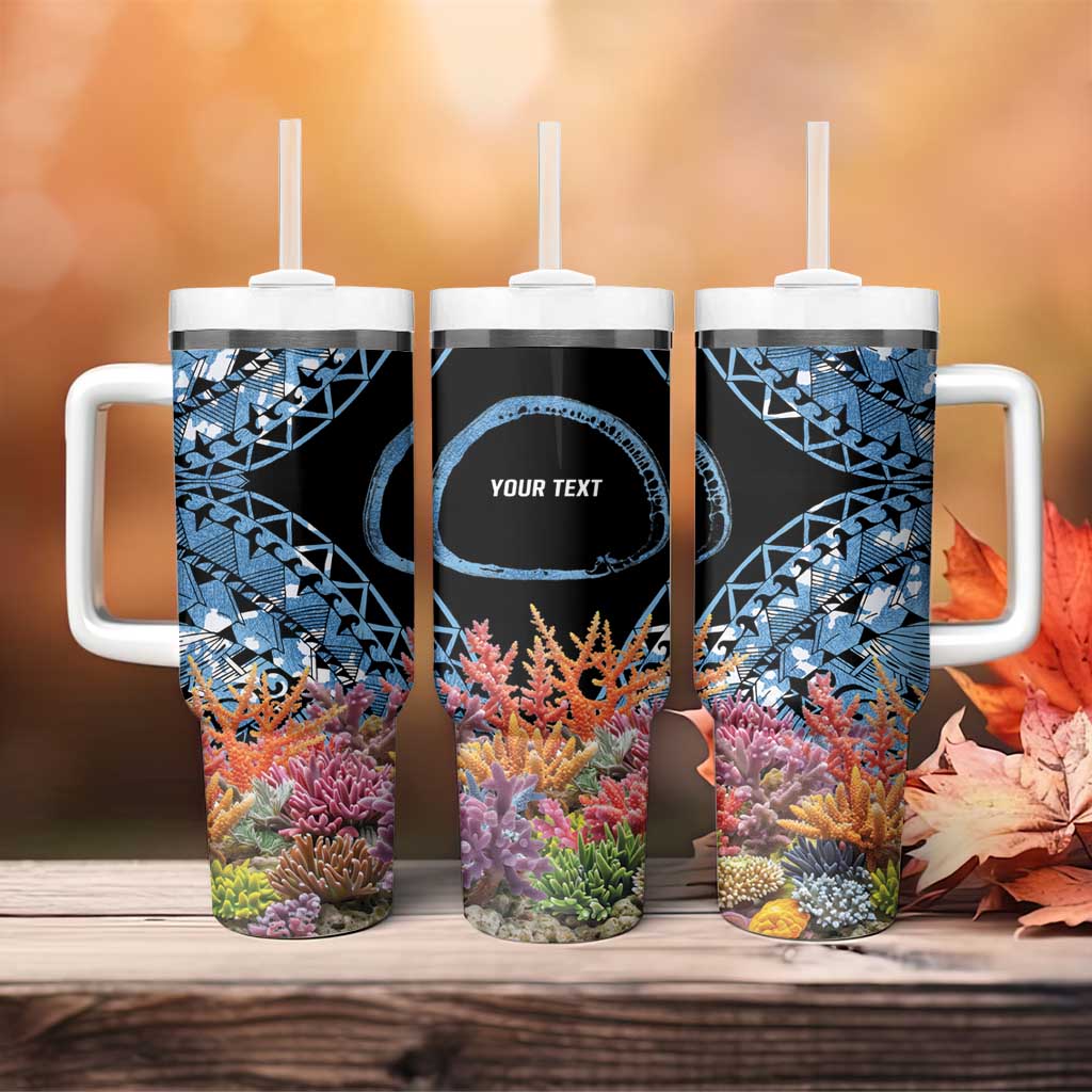 Personalised Nukuoro Micronesia Atoll Tumbler With Handle with Pacific Coral Reef LT9 - Polynesian Pride