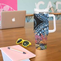 Personalised Nukuoro Micronesia Atoll Tumbler With Handle with Pacific Coral Reef LT9 - Polynesian Pride
