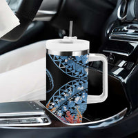 Personalised Nukuoro Micronesia Atoll Tumbler With Handle with Pacific Coral Reef LT9 - Polynesian Pride