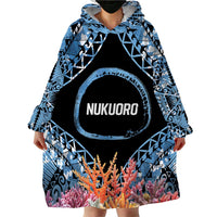 Personalised Nukuoro Micronesia Atoll Wearable Blanket Hoodie with Pacific Coral Reef LT9 - Polynesian Pride