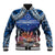 Penrhyn aka Tongareva Cook Islands Atoll Personalised Baseball Jacket with Pacific Coral Reef Blue Vibe