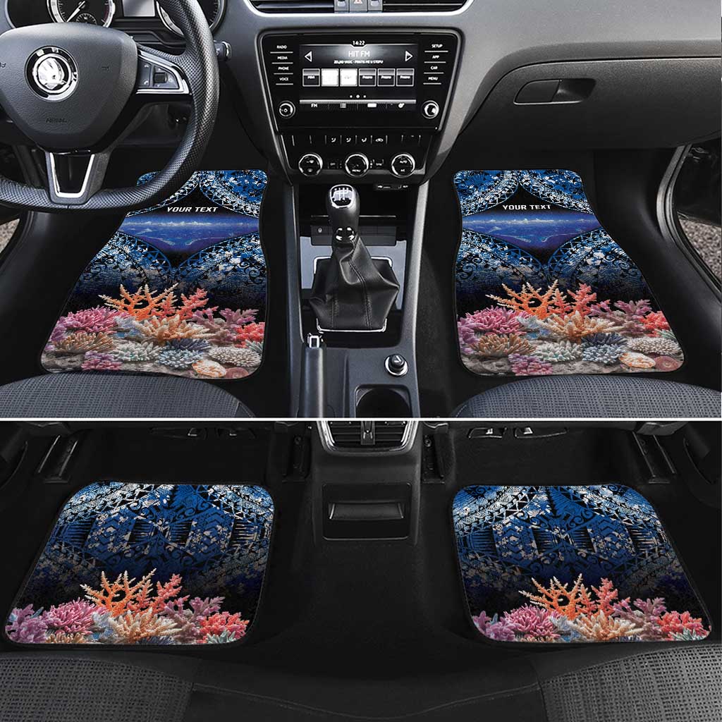 Penrhyn aka Tongareva Cook Islands Atoll Personalised Car Mats with Pacific Coral Reef Blue Vibe