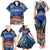 Penrhyn aka Tongareva Cook Islands Atoll Personalised Family Matching Tank Maxi Dress and Hawaiian Shirt with Pacific Coral Reef Blue Vibe