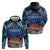 Penrhyn aka Tongareva Cook Islands Atoll Personalised Hoodie with Pacific Coral Reef Blue Vibe