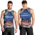 Penrhyn aka Tongareva Cook Islands Atoll Personalised Men Tank Top with Pacific Coral Reef Blue Vibe