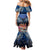 Penrhyn aka Tongareva Cook Islands Atoll Personalised Mermaid Dress with Pacific Coral Reef Blue Vibe