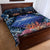 Penrhyn aka Tongareva Cook Islands Atoll Personalised Quilt Bed Set with Pacific Coral Reef Blue Vibe