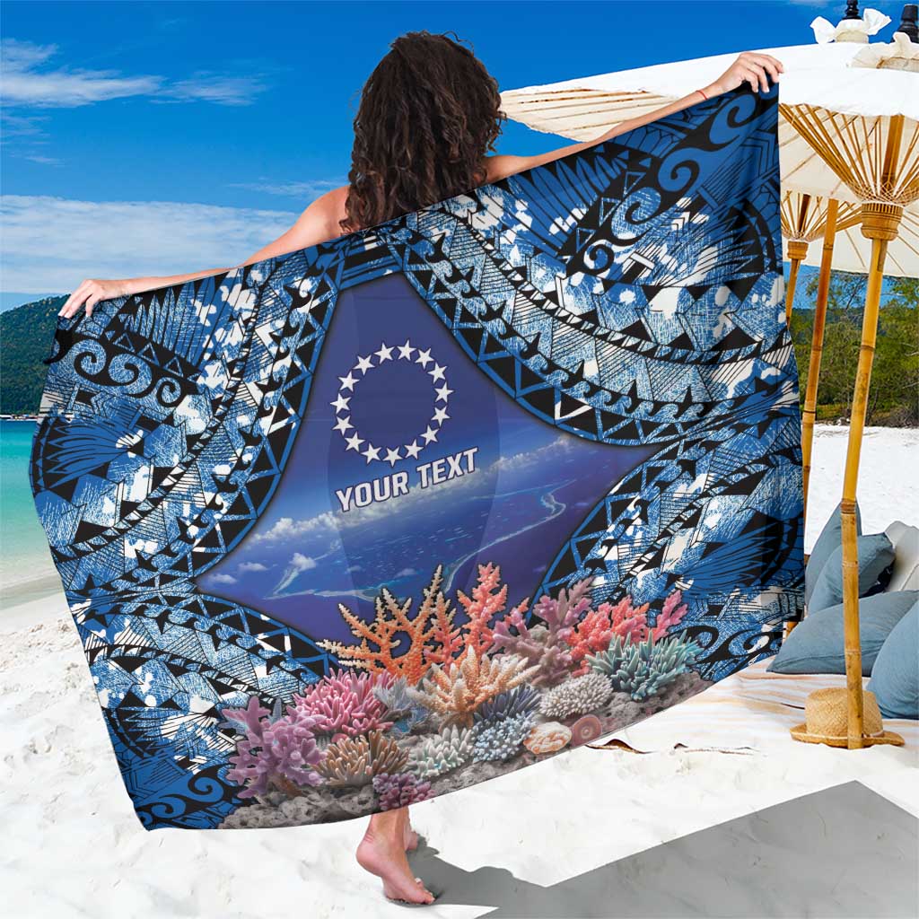 Penrhyn aka Tongareva Cook Islands Atoll Personalised Sarong with Pacific Coral Reef Blue Vibe