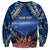 Penrhyn aka Tongareva Cook Islands Atoll Personalised Sweatshirt with Pacific Coral Reef Blue Vibe