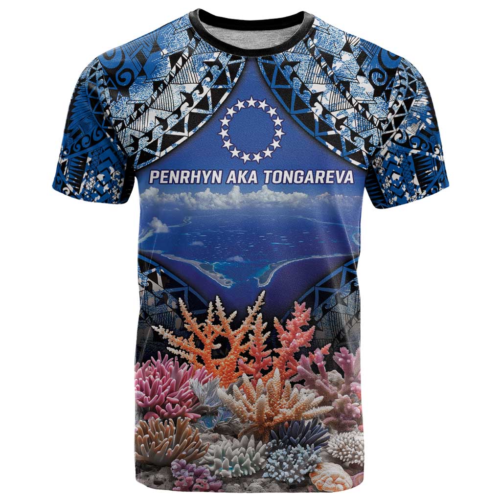 Penrhyn aka Tongareva Cook Islands Atoll Personalised T Shirt with Pacific Coral Reef Blue Vibe