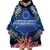 Penrhyn aka Tongareva Cook Islands Atoll Personalised Wearable Blanket Hoodie with Pacific Coral Reef Blue Vibe