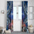 Penrhyn aka Tongareva Cook Islands Atoll Personalised Window Curtain with Pacific Coral Reef Blue Vibe