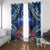 Penrhyn aka Tongareva Cook Islands Atoll Personalised Window Curtain with Pacific Coral Reef Blue Vibe