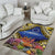 Penrhyn aka Tongareva Cook Islands Atoll Personalised Area Rug with Pacific Coral Reef Gold Vibe