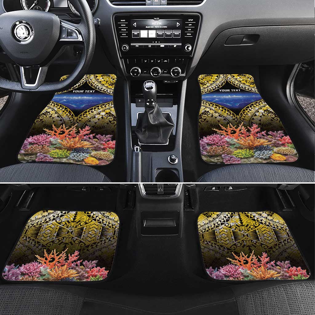 Penrhyn aka Tongareva Cook Islands Atoll Personalised Car Mats with Pacific Coral Reef Gold Vibe